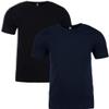 Next Level Mens Premium Fitted Short-Sleeve Crew T-Shirt - Black + Navy (2 Pack) - Large view 1
