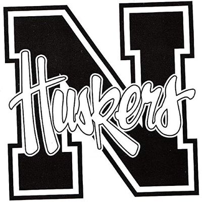 3 Inch Black N Logo Nebraska Univ Huskers NU Cornhuskers Removable Wall Decal Sticker Art Home Room Decor 3 by 3 Inches