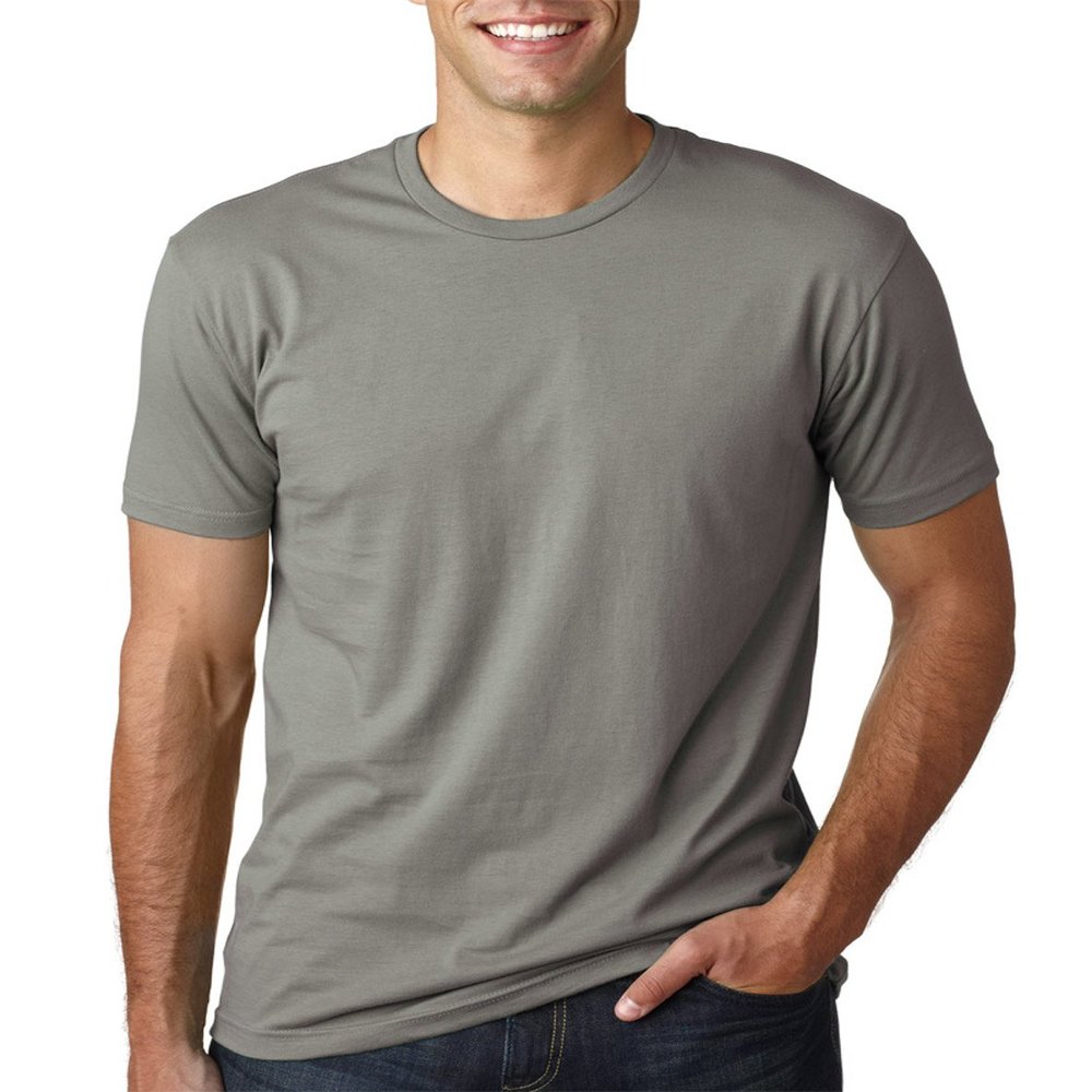 Next Level Mens Premium Fitted Short-Sleeve Crew T-Shirt - Black + Warm Grey (2 Pack) - XX-Larte