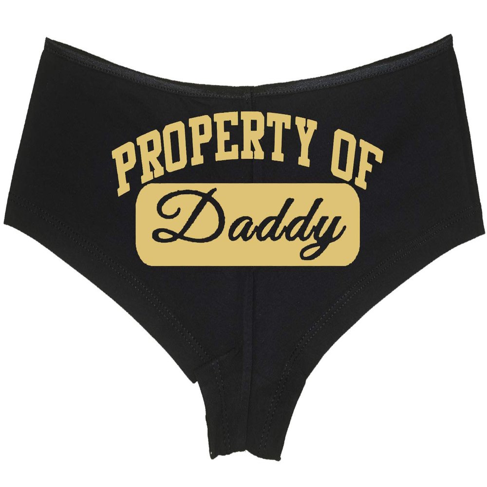 Knaughty Knickers Property of Daddy BDSM DDLG CGL Daddys Princess Athletic Look Sand