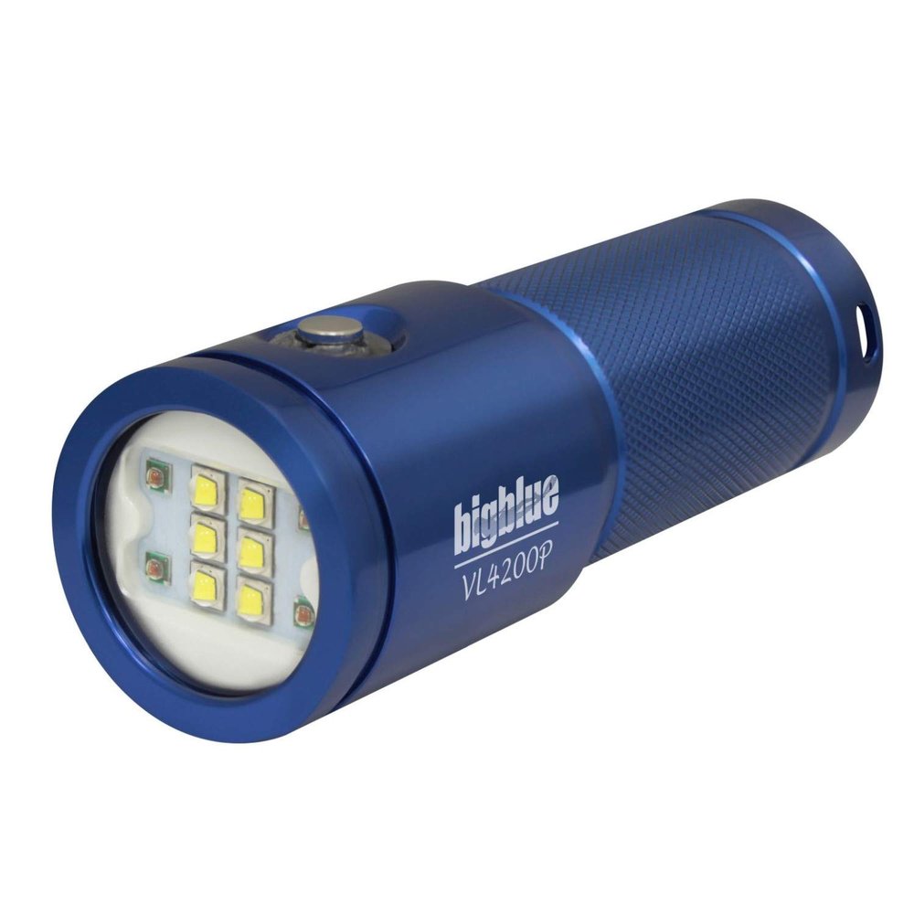 Bigblue VL4200P 4200 Lumen Wide-Beam Scuba Video Light Glossy Blue