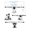 VJ Skateboard Longboard Truck and Wheel, 70mm Long Board Wheels w 7inch 180mm Skateboard Trucks (Silver) Longboard Bearings Longboard Hardware Skateboard Riser Pads (Red) view 2