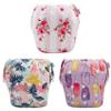 Babygoal Baby Girl Swim Diapers 3 Pack for 0-8 Months Infant, Reusable Adjustable Washable for Swim Class-Flower view 1