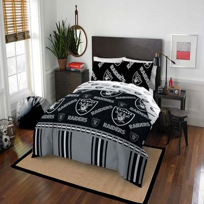 Northwest NFL Las Vegas Raiders Unisex-Adult Bed in a Bag Set, Full, Rotary Legacy