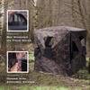 GYMAX Hunting Blind, 360 Degree See Through Ground Blind, 2-3 People Pop Up Deer Blinds, Portable Hunting Tent with Carry Bag view 2