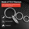 MecArmy Titanium 3pcs/4pcs/7pcs/18pcs Key Rings Keychain Large Small Split Rings (CH1-4 pcs) view 2