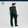 HISDERN Men's Vests Dress Solid Suit Vest for Men 3pc Waistcoat & Tie and Pocket Square Green Vest Suit Tuxedo Set Wedding Party view 4