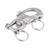 Keenso 316 Stainless Steel Jaw Swivel Snap Shackle Stylish Metal Clasps for Sailboat Spinnaker Halyard (70mm) view 1