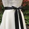 AIMECHA Satin Sash Belt For Bridal Wedding Bridesmaid Dress Belt 2'' Wide Silk Satin Material (Black) view 3