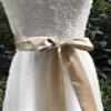 AIMECHA Satin Sash Belt For Bridal Wedding Bridesmaid Dress Belt 2'' Wide Silk Satin Material (Champagne) view 2