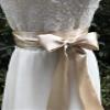 AIMECHA Satin Sash Belt For Bridal Wedding Bridesmaid Dress Belt 2'' Wide Silk Satin Material (Champagne) view 4