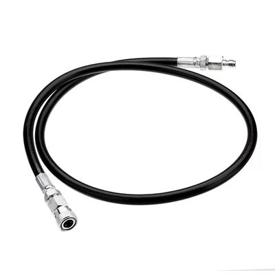 Manloney LLC Universal 24" DN2 Microbore Hose 4500 PSI PCP Paintball Fill Whip with Foster Quick-Detach Assembly Male to Female HPA Fill Station (1/8 NPT Male DN2 Refill Hose)