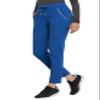 Cherokee Statement Women Scrubs Pant Mid Rise Tapered Leg Drawstring CK055T, XS Tall, Royal view 2