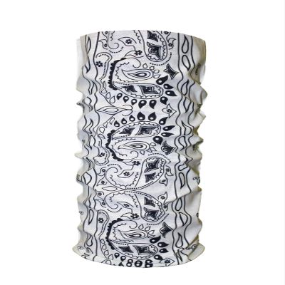 $averPak BodyForge Tube Bandana Neck Gaiter Headband (White Paisley)