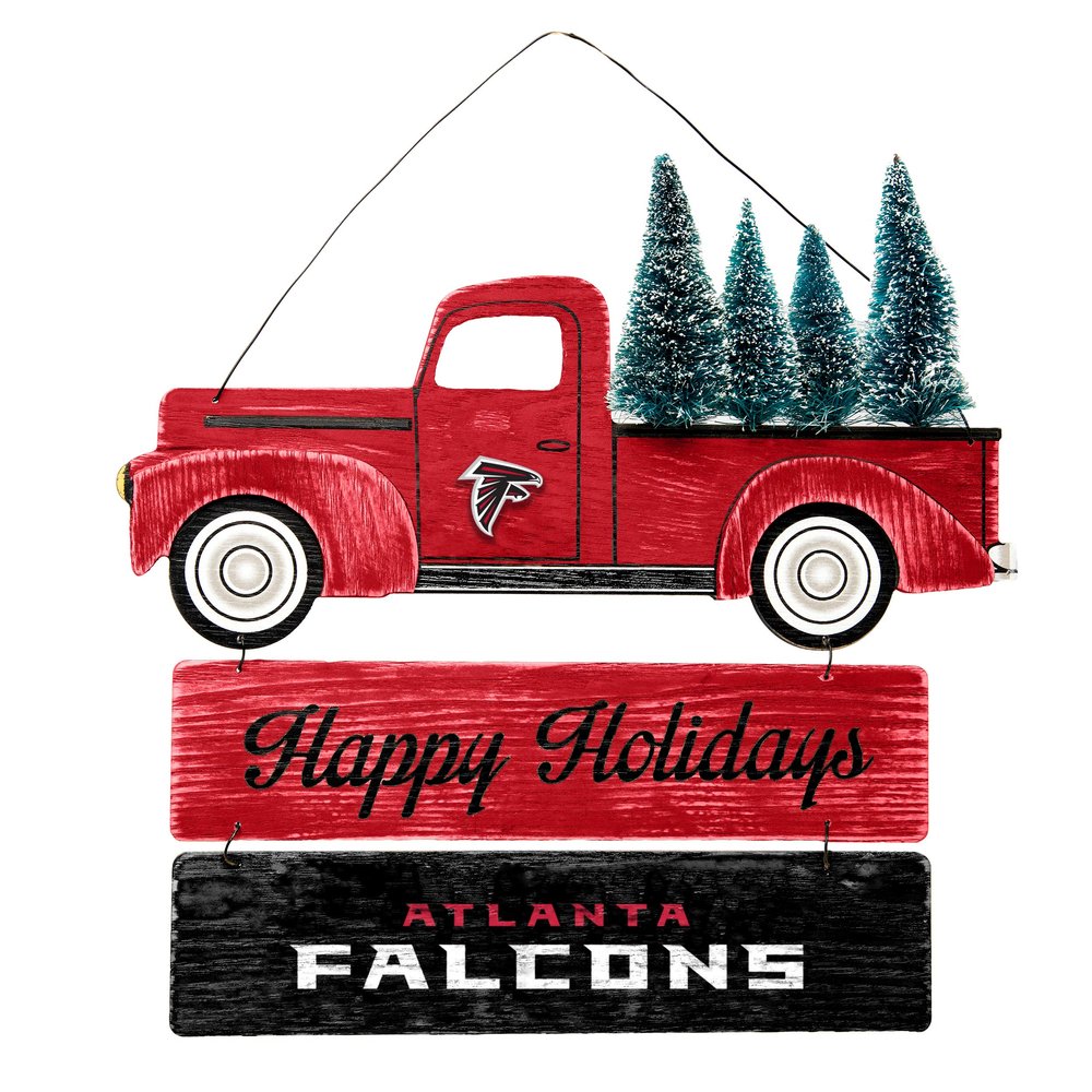 FOCO Atlanta Falcons NFL Wooden Truck With Tree Sign