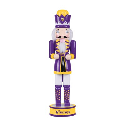 FOCO NFL Minnesota Vikings Team Logo 14" Holiday NutcrackerTeam Logo 14" Holiday Nutcracker, Version 2, One Size