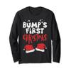 Baby First Christmas Longsleeve Shirt Mom Twins Santa Hat Long Sleeve T-Shirt view 1