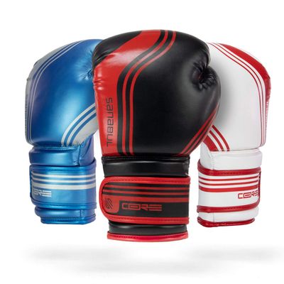 Sanabul Core Gel Training Boxing Gloves for Men and Women Advanced Muay Thai and Kickboxing Gloves Heavy Bag & Boxing Sparring - Black/Red, 8 oz
