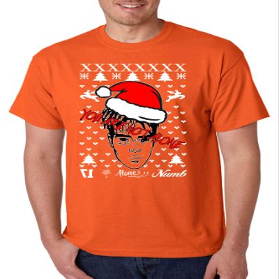 ALLNTRENDS Men's T Shirt You are Not Alone Ugly Xmas Top Trending (3XL, Orange)