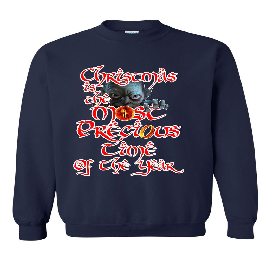 ALLNTRENDS Adult Sweatshirt Christmas is The Most Precious Time Xmas 2020 Outfit (L, Navy Blue)