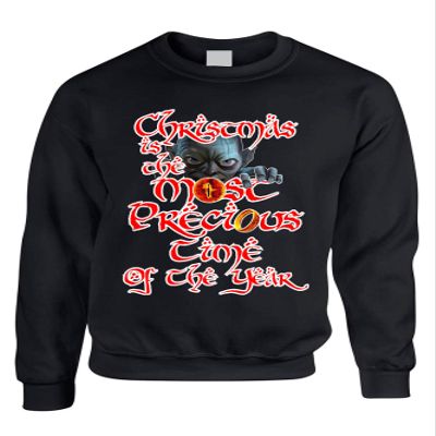 ALLNTRENDS Adult Sweatshirt Christmas is The Most Precious Time Xmas 2020 Outfit (XL, Black)