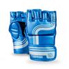Sanabul Core 4oz MMA Gloves for Men & Women, Professional Fighting Boxing Muay Thai Kickboxing Gloves for Sparring Grappling and Training, Blue/Silver L/XL view 2