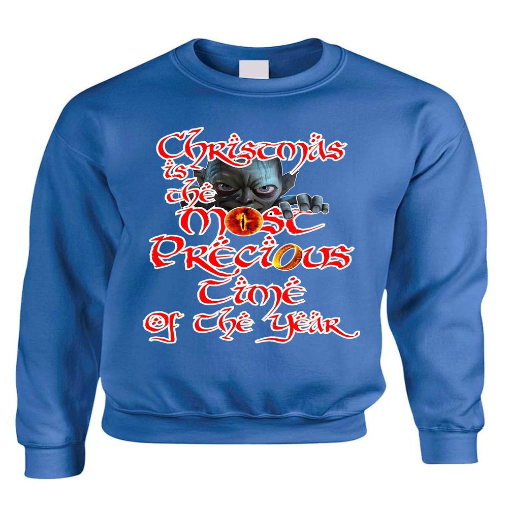 ALLNTRENDS Adult Sweatshirt Christmas is The Most Precious Time Xmas 2020 Outfit (L, Royal Blue)