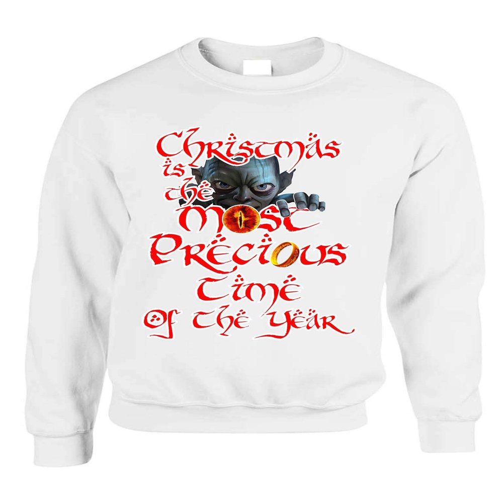 ALLNTRENDS Adult Sweatshirt Christmas is The Most Precious Time Xmas 2020 Outfit (XL, White)