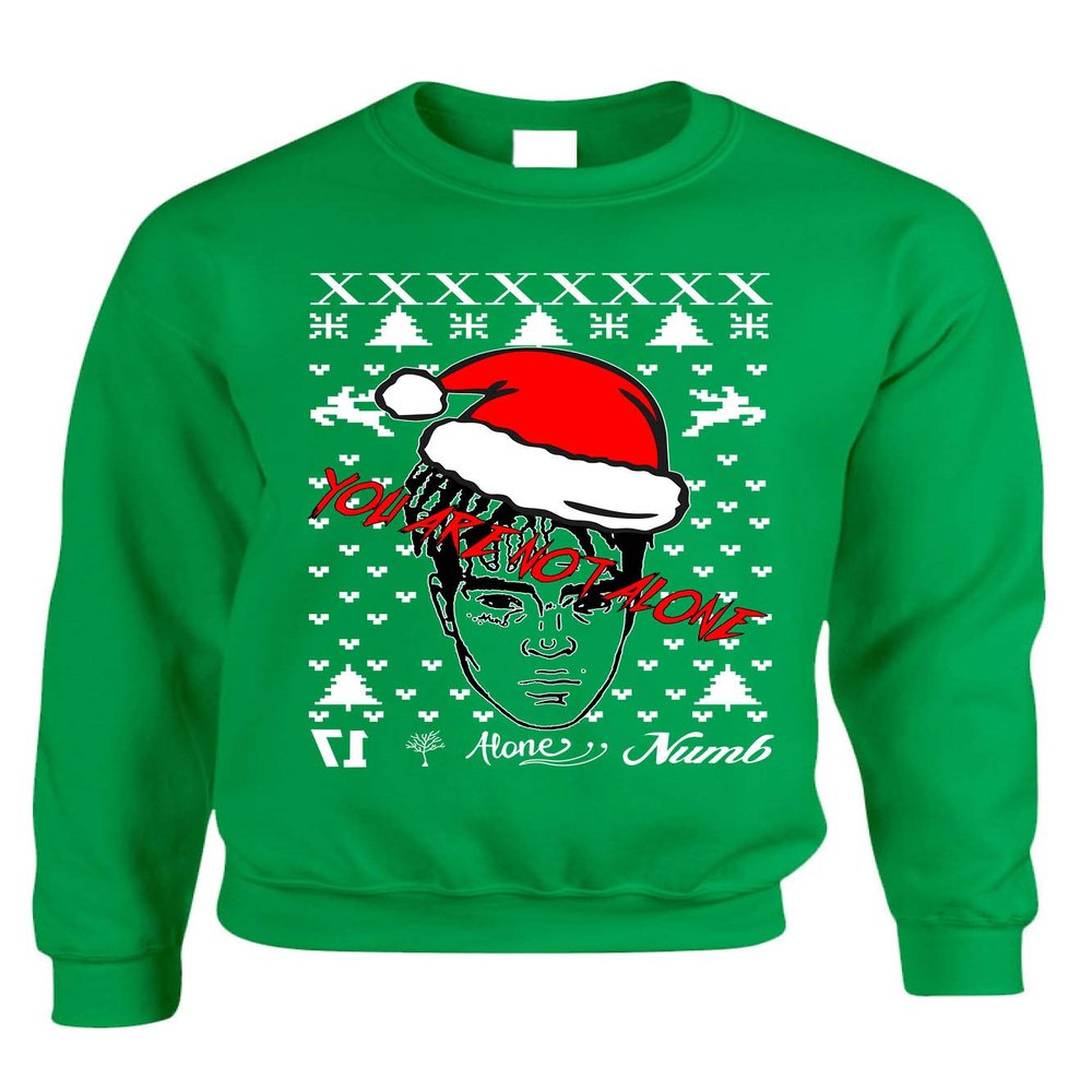 ALLNTRENDS Adult Sweatshirt You are Not Alone Ugly Xmas Top Trendy (L, Irish Green)