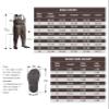 OXYVAN Chest Waders with Boots for Men & Women, Nylon/PVC Lightweight Fishing Wader with Boots Hanger view 3