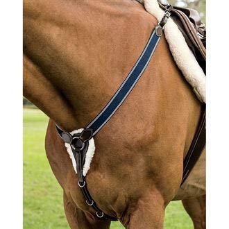 Dover Saddlery Elastic Jumper Breastplate, Color: Brown, Size: Horse