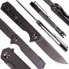 Firebird Ganzo FH13-SS Folding Pocket Knife 3.4" D2 Steel Blade All Steel Handle with Clip Outdoor Camping EDC Utility Pocket Knife (Titan Dark grey) view 3