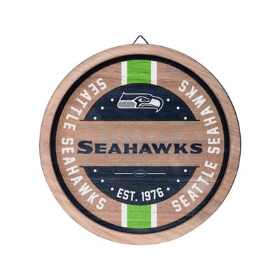 FOCO Seattle Seahawks NFL Wooden Barrel Sign