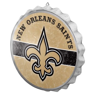 FOCO New Orleans Saints NFL Metal Distressed Bottlecap Sign