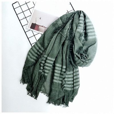 Tinpia Unisex Scarves Cotton and Linen Solider Color Long Women's Shawl Men Scarf