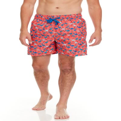 Kanu Surf Men's Monaco Swim Trunks (Regular & Extended Sizes), Key West Coral, Medium