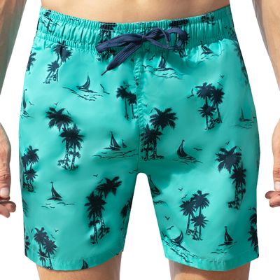 Kanu Surf Men's Monaco Swim Trunks (Regular & Extended Sizes), Harbor Green, Medium