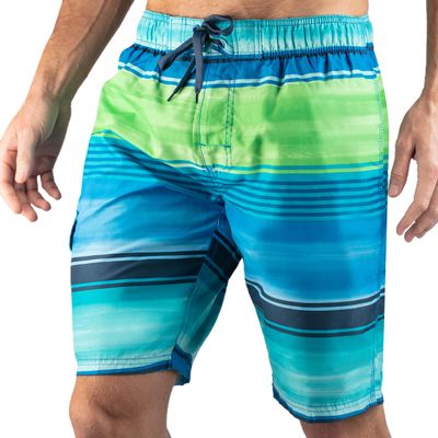 Kanu Surf Echelon Swim Trunks (Regular & Extended Sizes), Avalon Royal/Green, X-Large