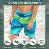 Kanu Surf Echelon Swim Trunks (Regular & Extended Sizes), Avalon Royal/Green, X-Large view 3