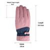 BIKMAN Winter Thermal Gloves Womens Thicken Outdoor Driving Windproof Touchscreen Ski Gloves (Pink) view 3