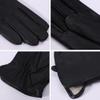 MGGM collection Womens Nappa Lambskin Leather Gloves Cashmere Lining,Black,Large view 3