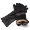 MGGM collection Womens Nappa Lambskin Leather Gloves Cashmere Lining,Black,Large view 4