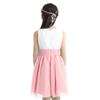 ACSUSS Kids Junior Flower Girl Wedding Pageant Bridesmaid Flower Dress Princess Birthday Party Chiffon Tutu Dress White&Pink 6 view 2
