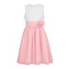 ACSUSS Kids Junior Flower Girl Wedding Pageant Bridesmaid Flower Dress Princess Birthday Party Chiffon Tutu Dress White&Pink 6 view 4