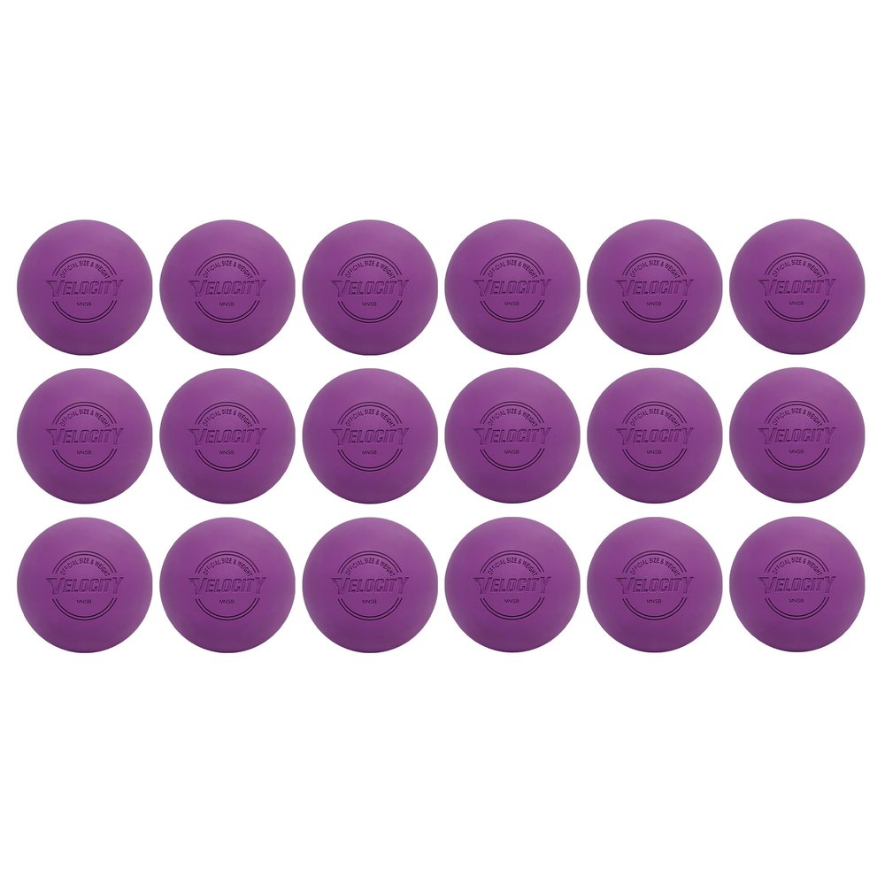 Velocity Practice Lacrosse Balls - 1, 2, 3, 6, 12, 18, 24, 36, 60 and 120 Packs - Official Size and Weight - Purple