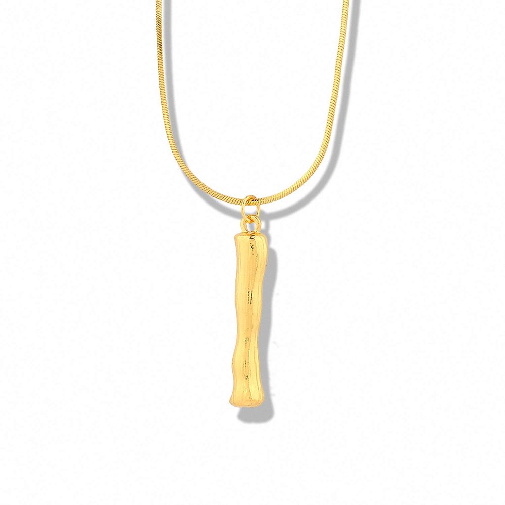Gold Matel Letter Pendant Necklace Bohemia Charms Necklace Women Layered Necklaces