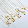 Gold Matel Letter Pendant Necklace Bohemia Charms Necklace Women Layered Necklaces view 4