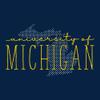UGP Campus Apparel AW1152 - Michigan Wolverines Dot Script Crewneck Sweatshirt - Medium - Navy view 2