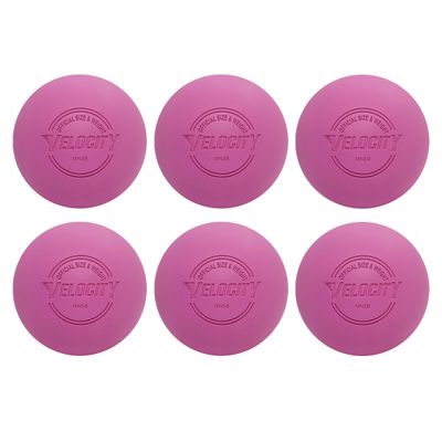 Velocity Practice Lacrosse Balls - 1, 2, 3, 6, 12, 18, 24, 36, 60 and 120 Packs - Official Size and Weight - Pink