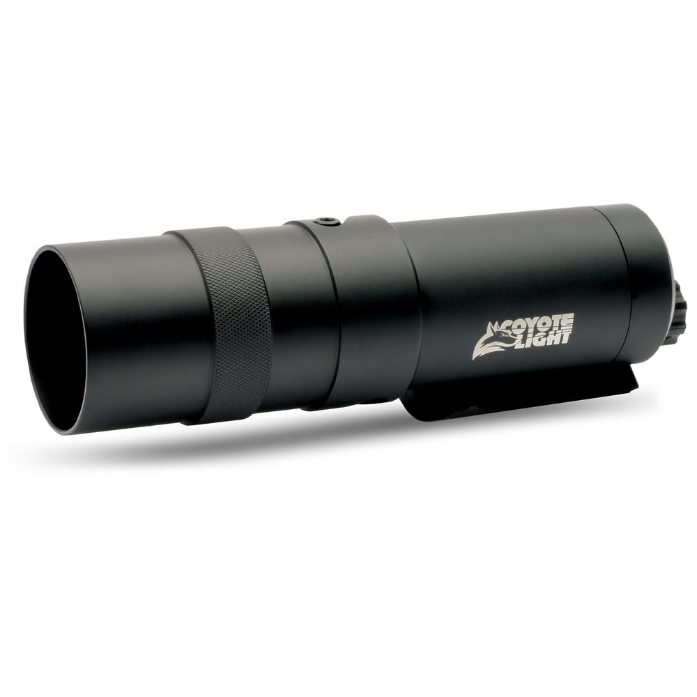 Coyote Light CoyoteLight Durable Lightweight Portable Waterproof Fogproof Adjustable Intensity Rechargeable Night Vision Hunting Flashlight, Case, 1" Scope Mount & Charger Included, Red LED